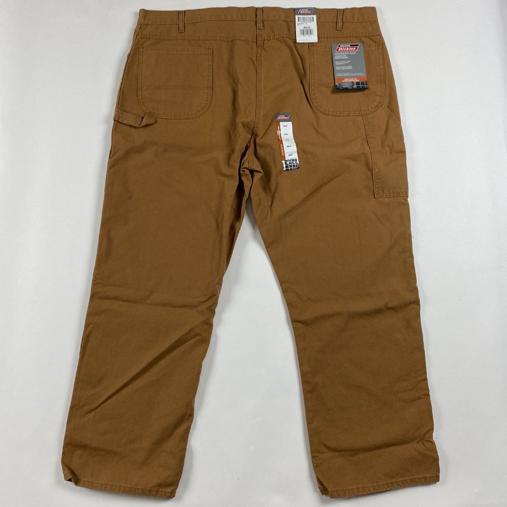 NEW Dickies Carpenter Jean Pants Men's 48 x 32 Work Utility Brown Cotton Canvas